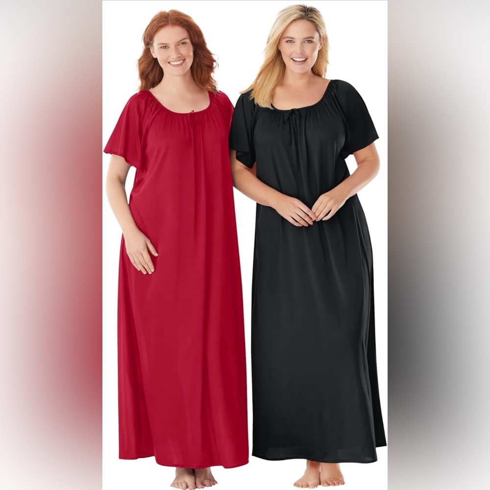 NEW Women’s plus silky long nightgowns